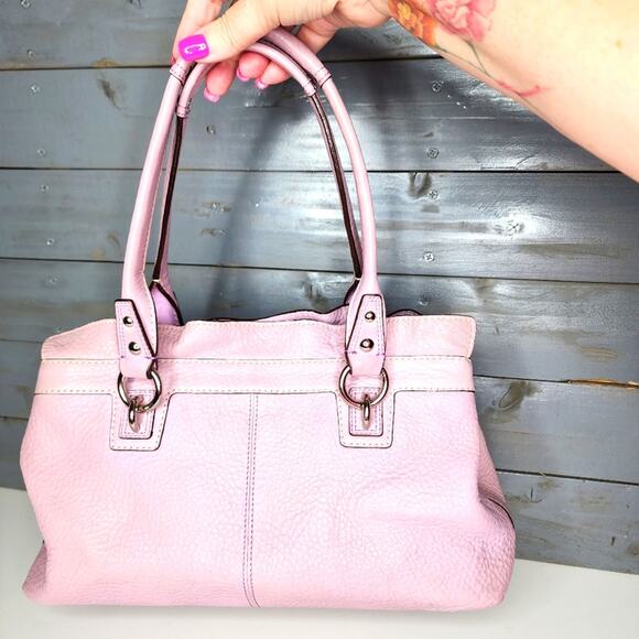 Coach Penelope Leather Satchel Handbag Lilac Purple Leather Bag Silver Hardware - Picture 13 of 15